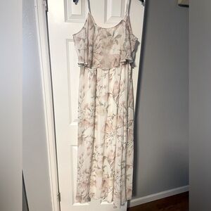 Floral white maxi dress